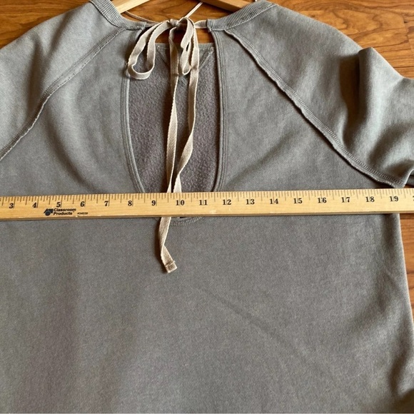 Free People Like That Peplum Fleece Sweatshirt mini Dress - Picture 12 of 15